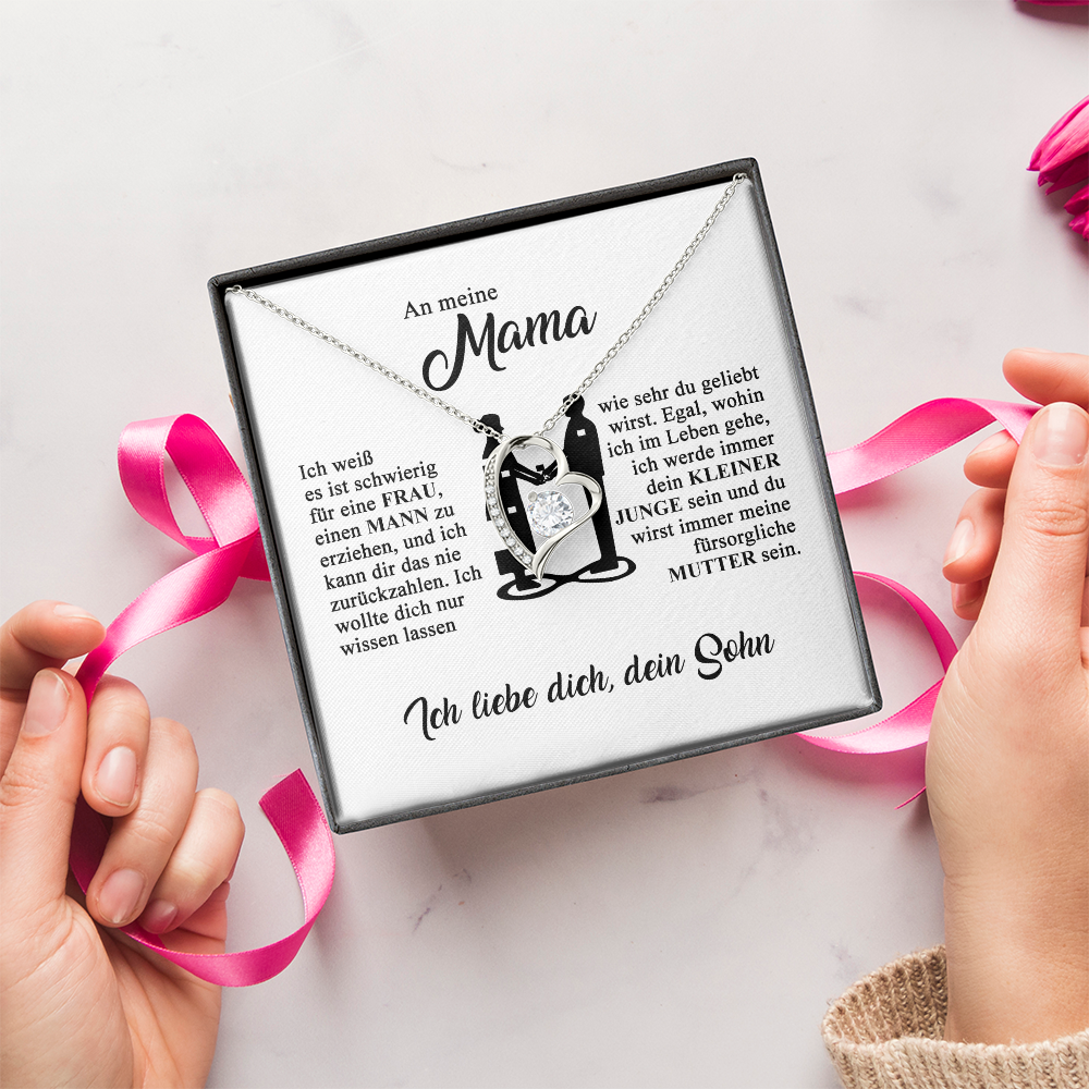 An meine Mama - Ich liebe dich - Herz-Halskette