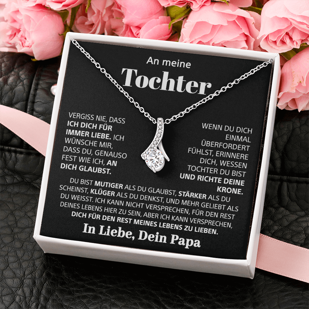 An meine Tochter - Halskette mit Liebesanhänger - Gold