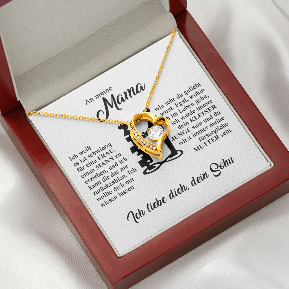 An meine Mama - Ich liebe dich - Herz-Halskette