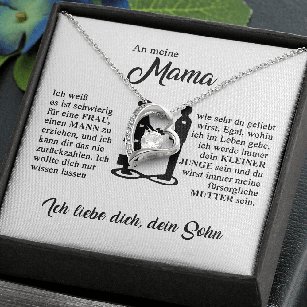 An meine Mama - Ich liebe dich - Herz-Halskette