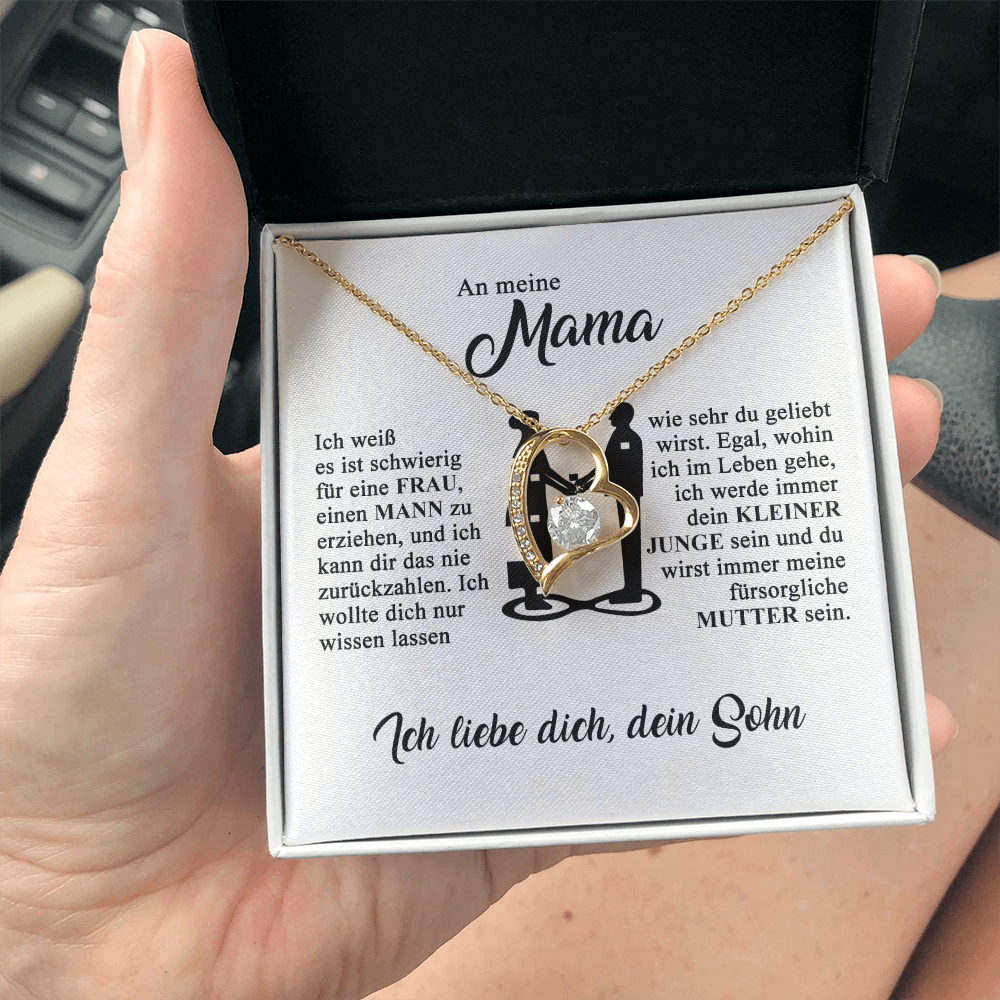 An meine Mama - Ich liebe dich - Herz-Halskette