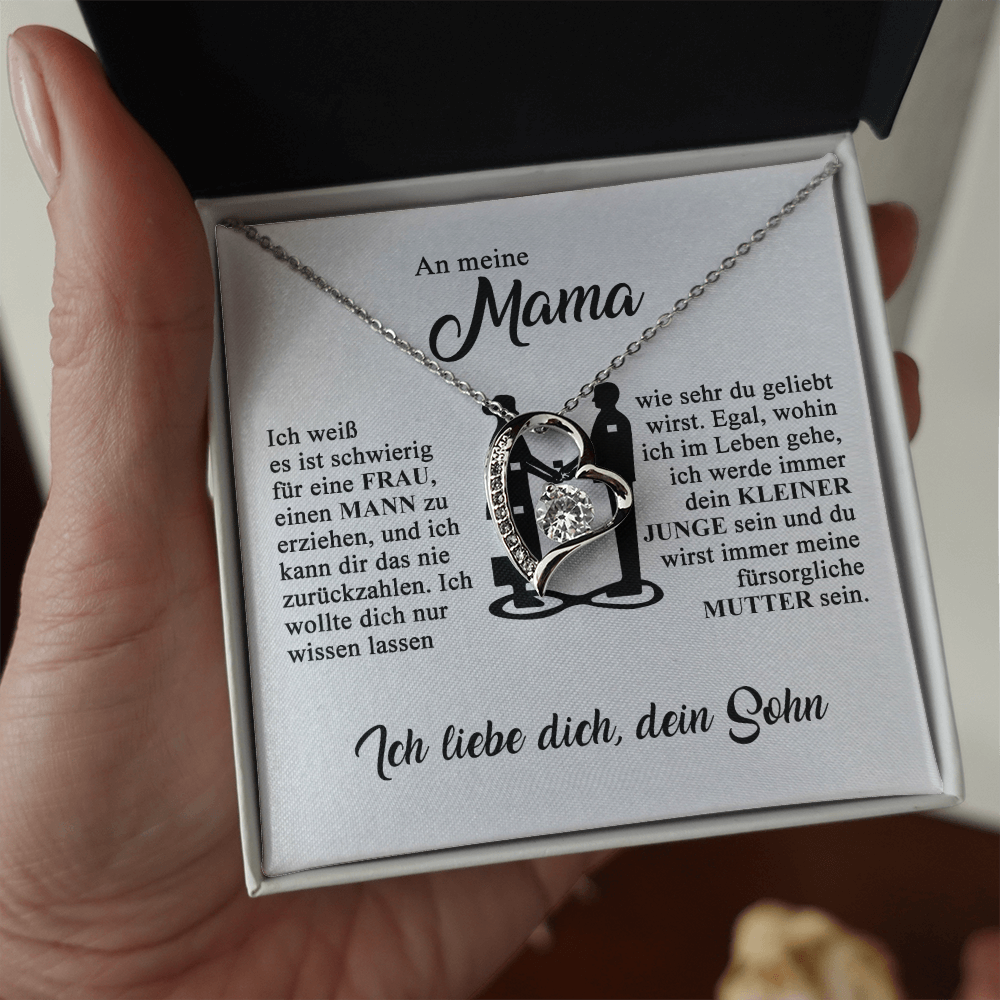 An meine Mama - Ich liebe dich - Herz-Halskette