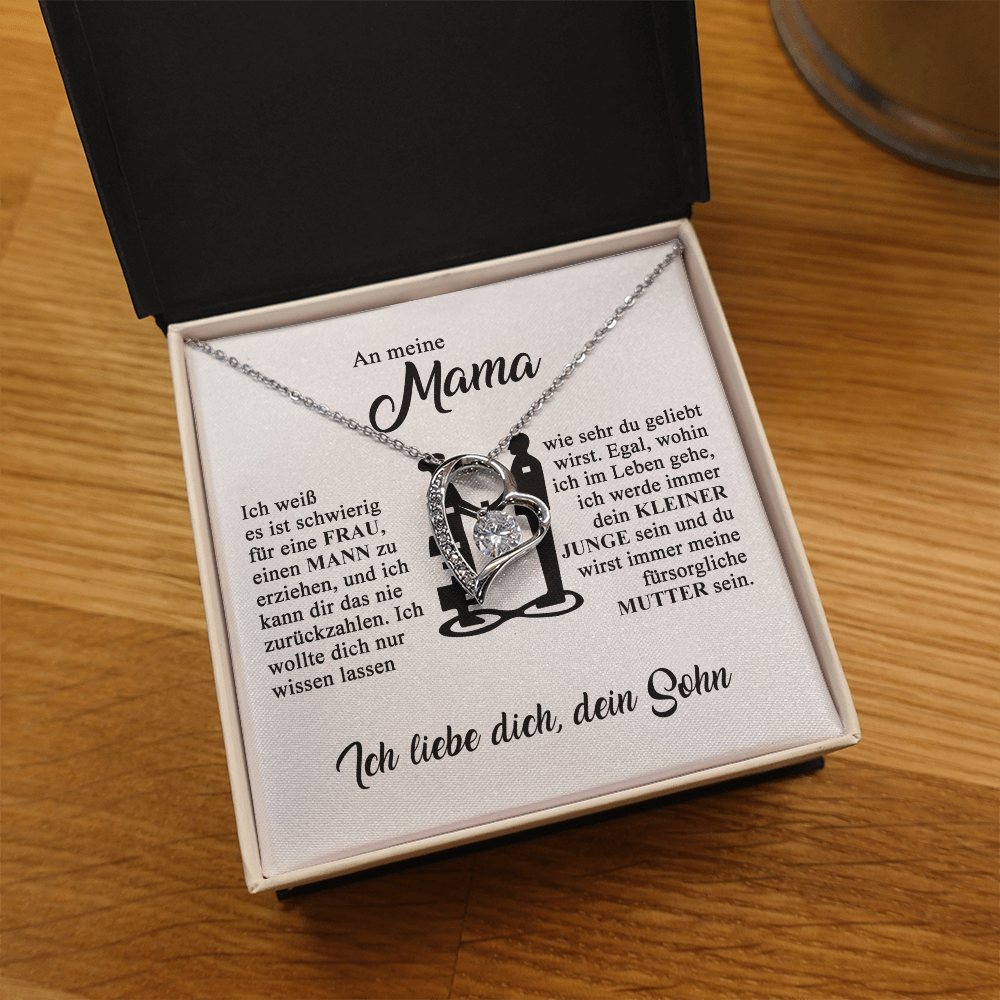 An meine Mama - Ich liebe dich - Herz-Halskette