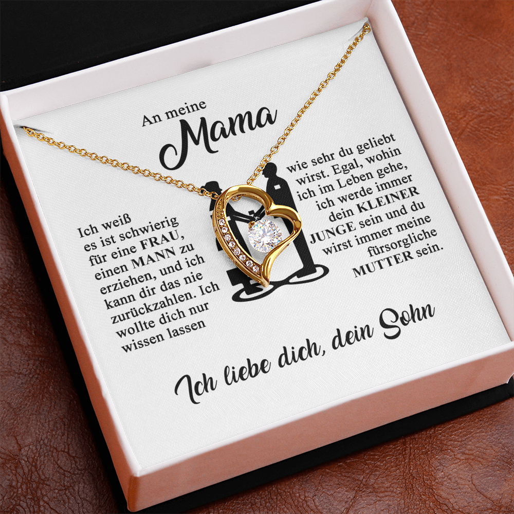 An meine Mama - Ich liebe dich - Herz-Halskette