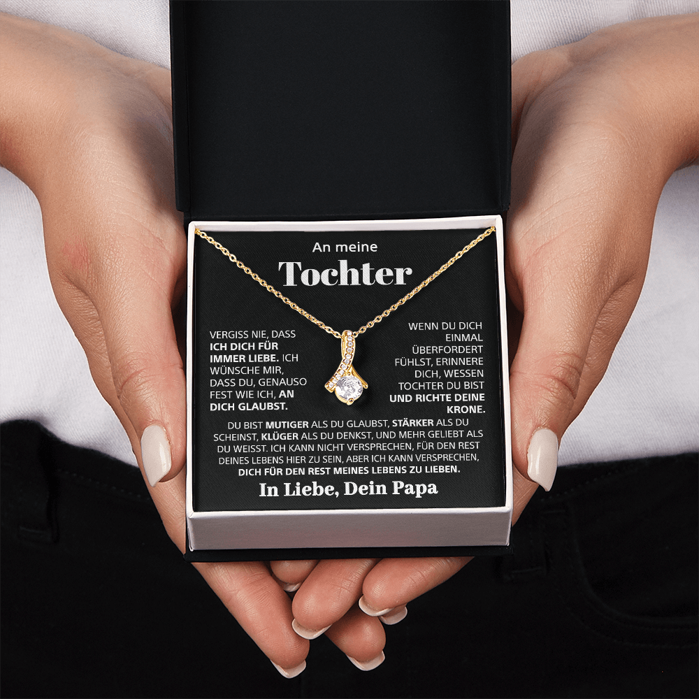 An meine Tochter - Halskette mit Liebesanhänger - Gold