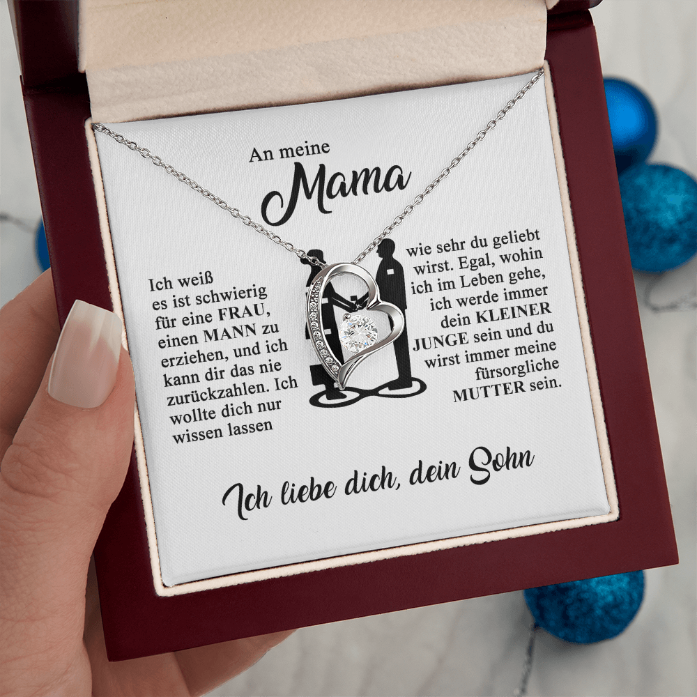 An meine Mama - Ich liebe dich - Herz-Halskette
