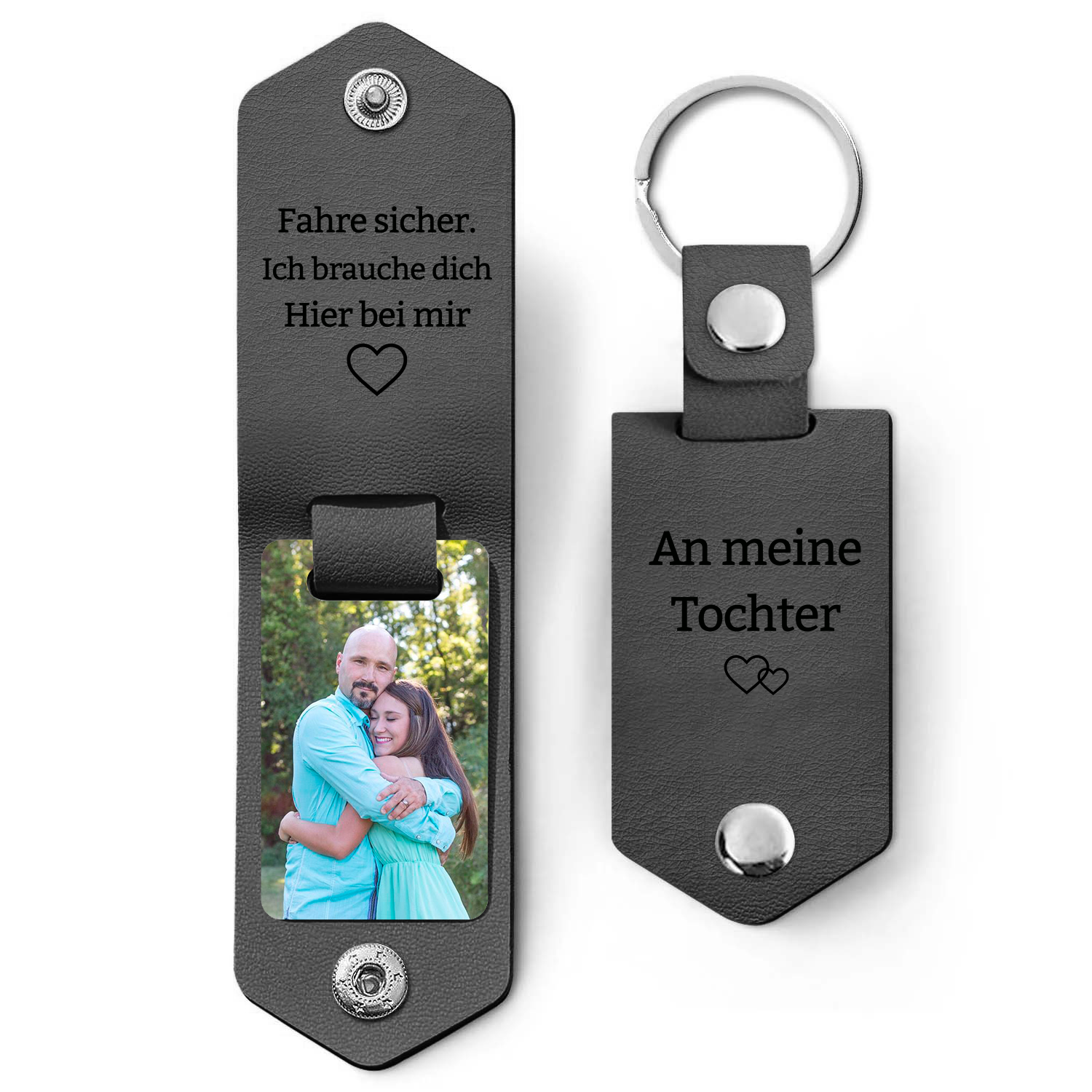 Fahren sicher Schlüsselanhänger - personalisiertes Foto