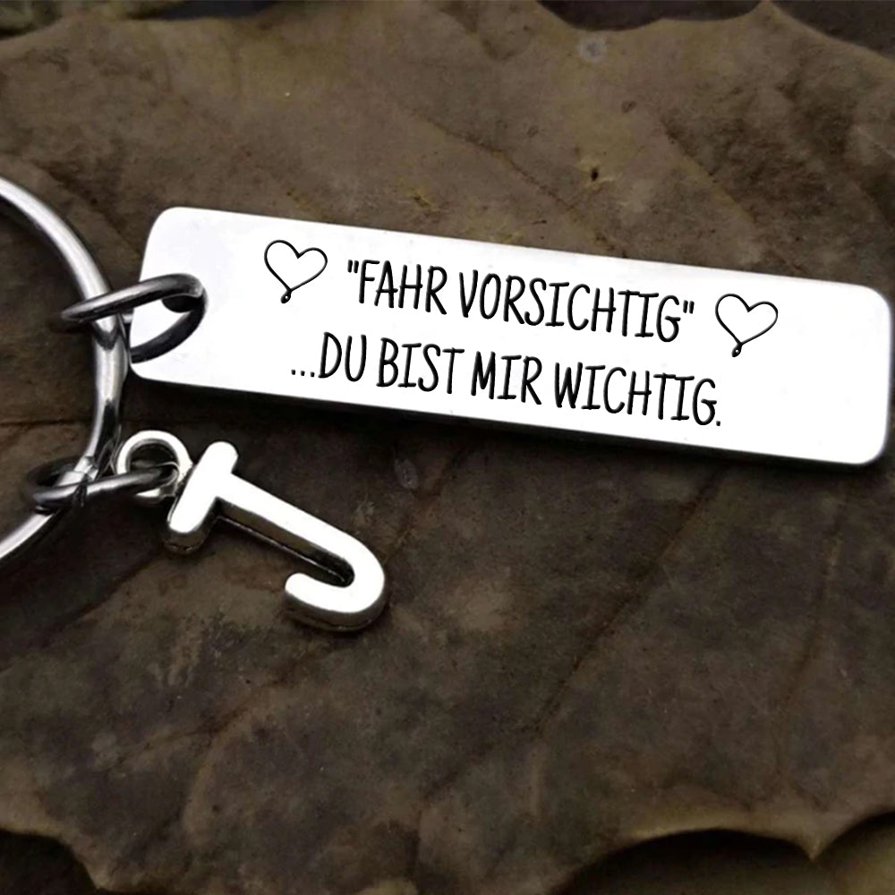 Luxus Love Jewellery Schlüsselanhänger mit Initialen - Sicher fahren